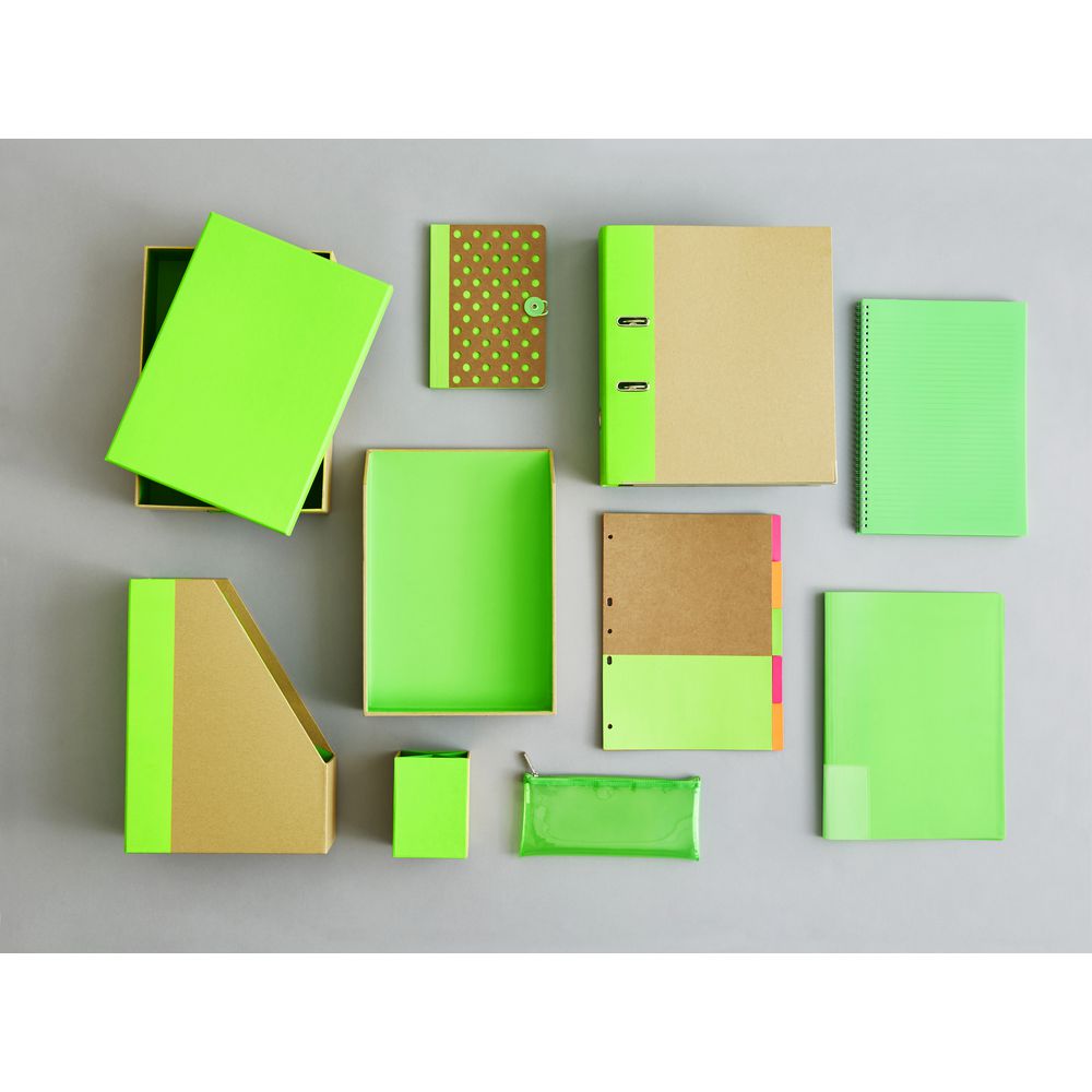 Otto Kraft A4 Document Box Neon Green